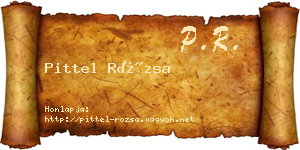 Pittel Rózsa névjegykártya
