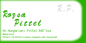 rozsa pittel business card